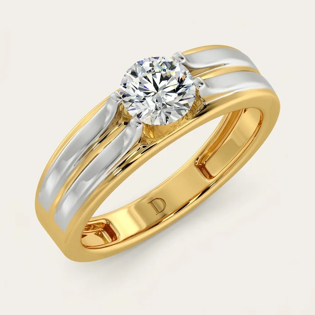 Valen — Yellow Gold — three-quarter