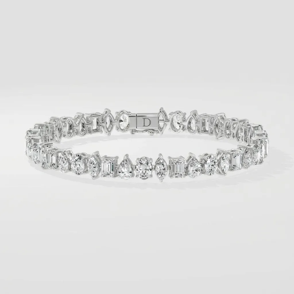 Varia 0.25 Ct Women's Bracelet — White Gold — straight-on