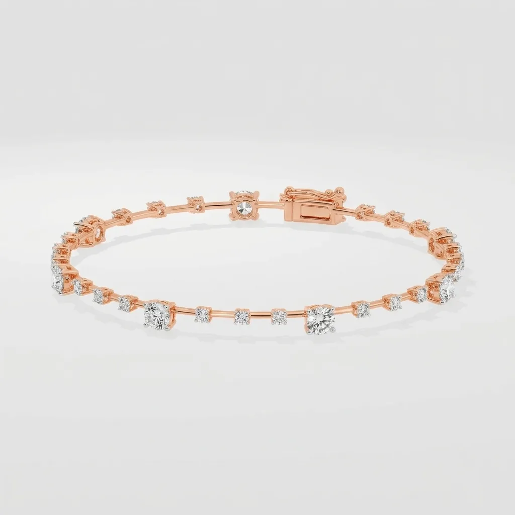 Spazio Women's Bracelet — Rose Gold — three-quarter