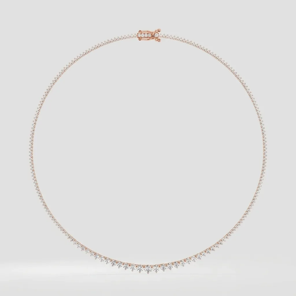 Scala Women's Necklace — Rose Gold — straight-on