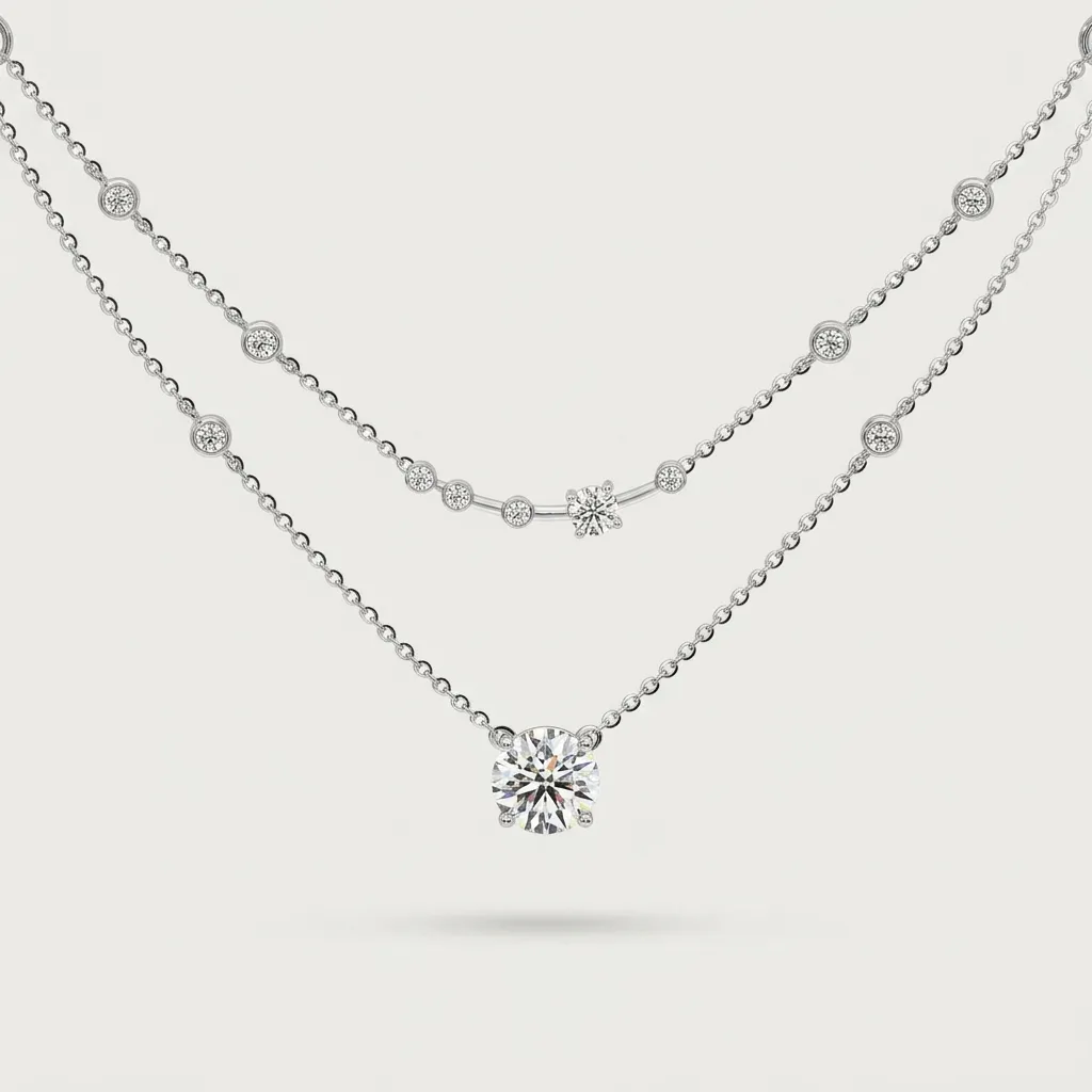 Doppia Two-Tier — White Gold — straight-on